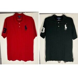 Polo Ralph Lauren Red & Black big Pony polo Boys Size XL